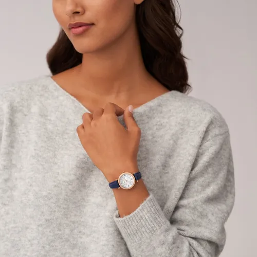 Reloj fossil dama azul sale