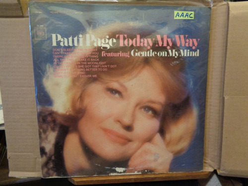 Patti Page Today My Way Vinilo Usa Pop H