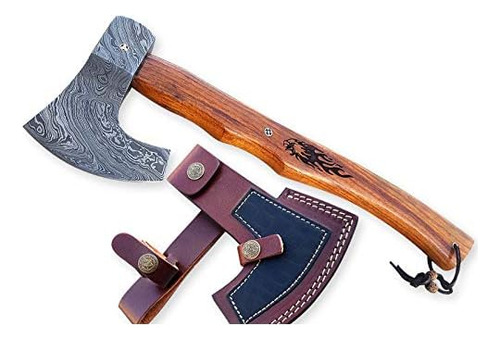 Hacha De Acero De  , Cuchillo De Caza Tipo Tomahawk Aca...