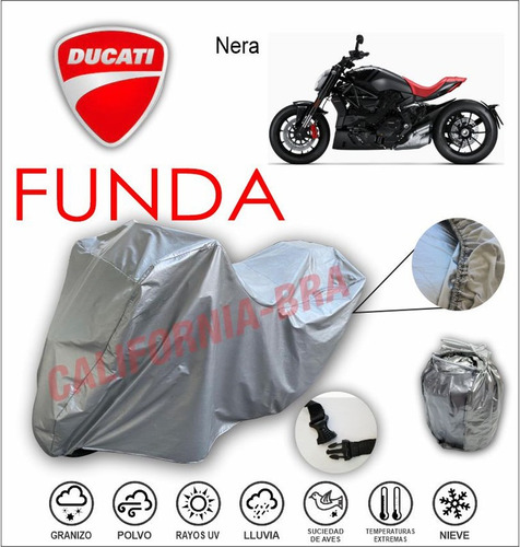 Funda Cubierta Lona Moto Cubre Ducati Nera