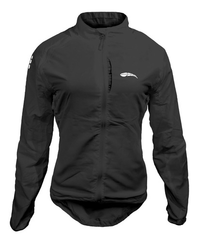 Campera Negra De Ciclismo Running Para Dama - Charrúa Store