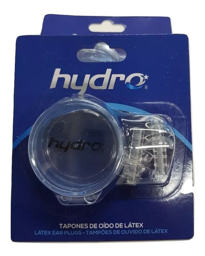 Tapones Natacion Latex Oidos Hydro Tirabuzon Pileta Tapon Proteccion Oido Color Transparente