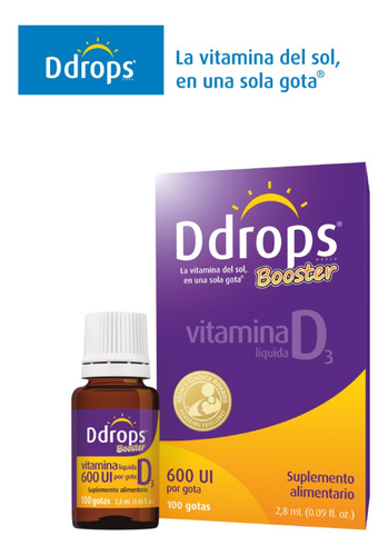 Imagen 2 de 6 de Vitamina D3 600ui En Gotas Ddrops