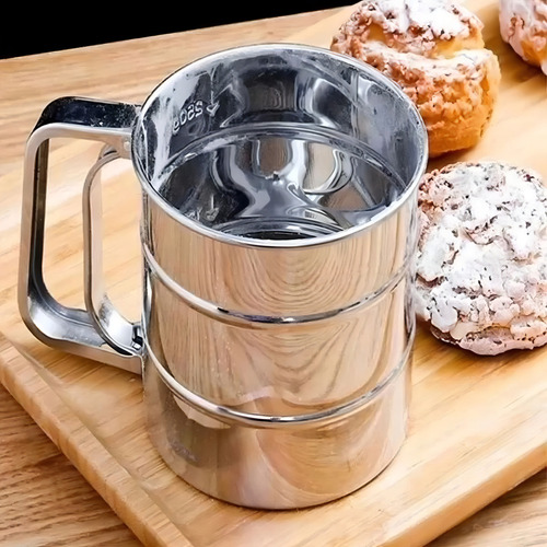 Polvilhador, Peneira Inox De Tapioca/farinha Trigo C/gatilho