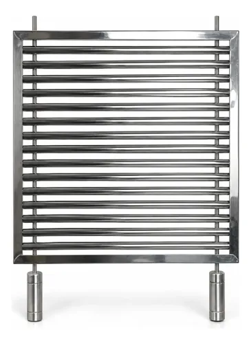 Grelha Churrasco Parrilla Uruguaia 100% Inox Reforçada 50x40