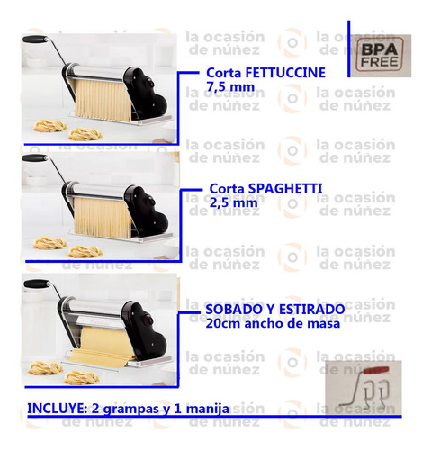 Imagen 3 de 7 de Pastalinda Fabrica De Pastas Clasica Original Fideos Masa