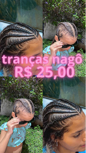 Alongamento De Unhas/trança Nagô/ Cílios Princesinha