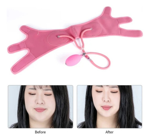 Faja Reductor De Papada Afinamiento Facial Con Triple Ajuste