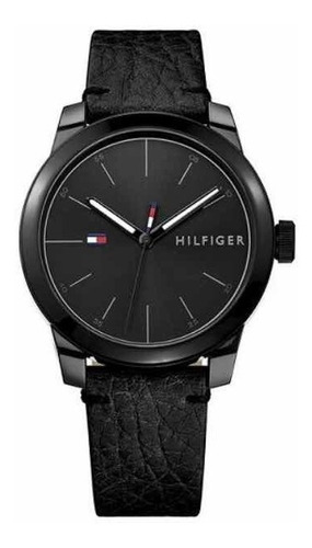 Relógio Masculino Tommy Hilfiger Preto Com Pulseira De Couro