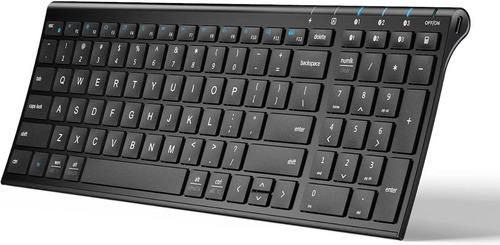 Teclado Bluetooth Recargable Para Macbook Windows Mac Pc Color Del Teclado Negro