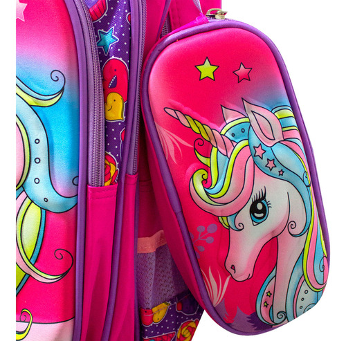 Kit Mochila Niña Ruedas Lapicera Lonchera Muñeca Kawaii Diseño De La Tela Ab