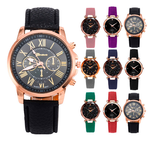 250 Relojes Mayoreo Mujer Piel Vinil Moda Dama Calidad