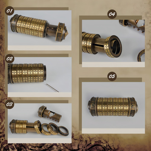 Cryptex Da Vinci Code Mini Cryptex Lock - Cajas De Rompecabezas Con Compartimentos Ocultos, Aniversario, Día De San Valentín, S Románticos De Cumpleaños Para Ella, S Para Novia, Caja Para