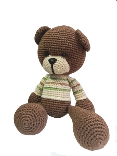 Amigurumi Oso Ted Tejido A Crochet Cafe Peluche