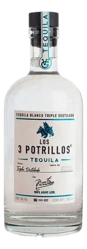 Tequila Los 3 Potrillos Blanco Triple Destilado 750ml