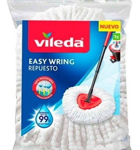Imagen 2 de 4 de Vileda Easy Wring Repuesto Mopa Lampazo Microfibra Limpieza
