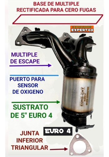 Catalizador Euro 4 Vw Gol 2015 1.6l Con Multiple Msi