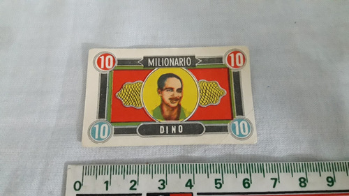 Figurinha Milionário - Jogador Dino Nº 10 - Anos 60