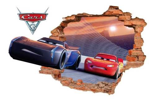  Decoracion Infantil Rayo Mcqueen Jackson Storm 65x55 Cm