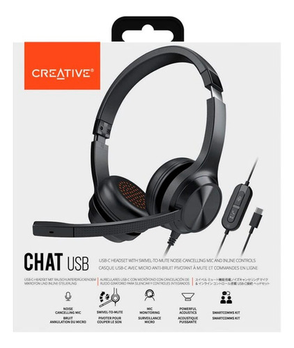 Audifono C/microf Creative Chat Usb Usb-c 51ef0980aa000