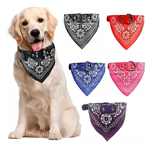 Collar Bandana Rollinga Pañuelo Mascotas Ecocuero Perro Gato