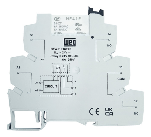 Borne Relé 1naf / 6a Btwr P16e26 24vca/vcc Weg