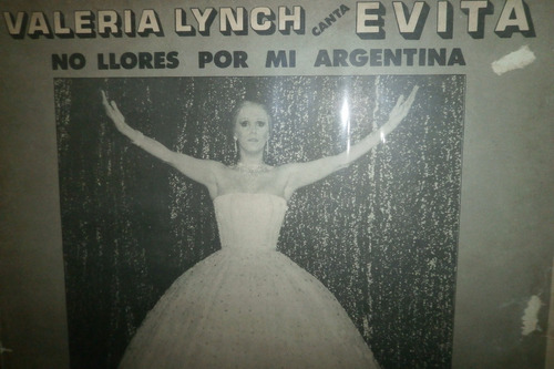 Valeria Lynch Evita No Llores Por Mi Argentina Disco 45 Rpm