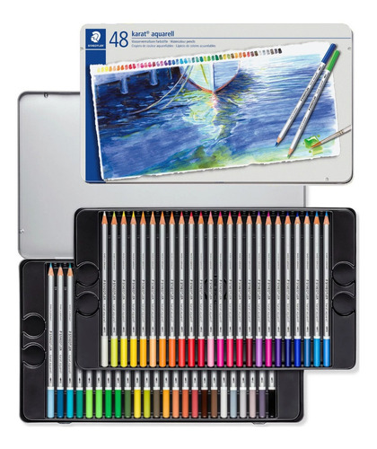 Lapis Aquarelavel Staedtler Karat 48 Cores 125m48