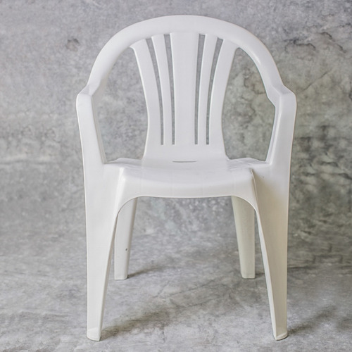 Imagen 5 de 9 de Silla Pvc Apilable Monobloque Blanca Patio Jardin Exterior