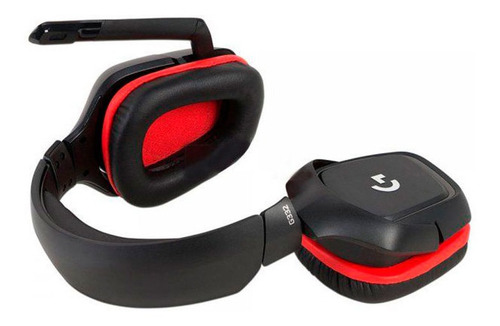 Audífonos gamer Logitech G Series G332 black con luz rojo