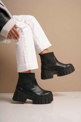 Bota Borcego Mujer Elastico Comodos Bajos Chicago