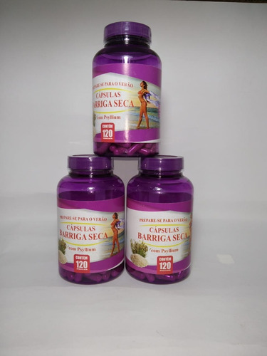 Dry Belly (3 botellas) 120 cápsulas Adelgazar con psyllium