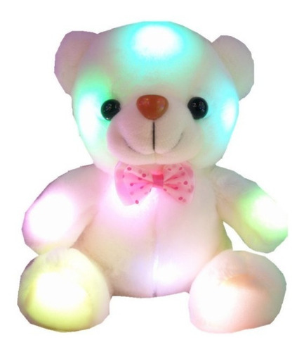 Oso De Peluche Con Luz Led 20 Cm Niños +2 Años, Para Dormir