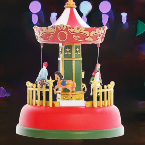 Roda Gigante De Carrossel Luminoso De Natal Mini Music
