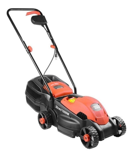Cortador de grama elétrico Black+Decker GR1000 com cesto recolhedor 1200W laranja e preto 220V