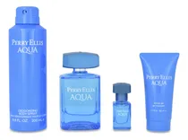 Comprar Set Perry Ellis Aqua Perry Ellis 4pz 100ml Edt Spray