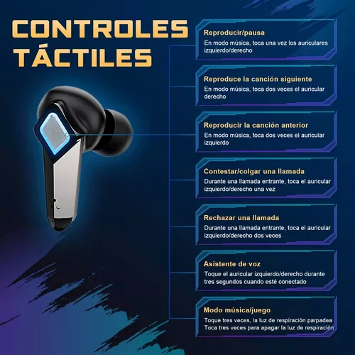 Audifonos Gamer inalambricos Bluetooth 5.2 Auriculares Para Juegos Dual  Gaming