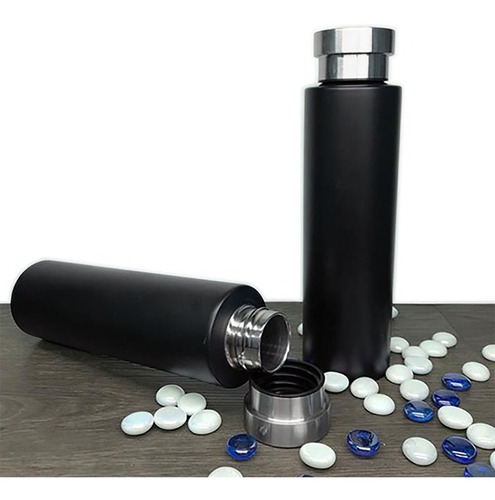 Imagen 3 de 10 de Termo De Tapa Enroscable Doble Pared Acero Inox 500 Ml