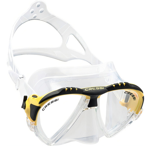 Kit De Mergulho Cressi Matrix + Dry + Anti Fog + Strap Cor Transparente/amarelo