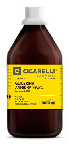 Glicerina Líquida Para Analisis Env X 1 Litro Cicarelli