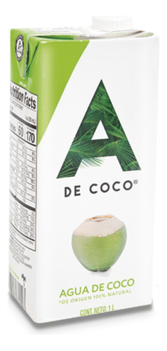 Agua Natural De Coco A De Coco 1l - L a $39000
