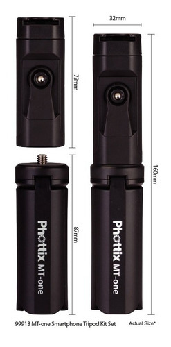 Imagen 10 de 10 de Mini Tripode Selfie Stick + Soporte Smartphone Phottix Mt-1