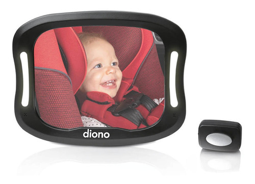 Espejo Xl De Seguridad Para Bebé Con Luz Led - Diono - Negro