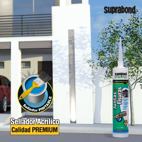 Acrílico Premium Suprabond Juntas Y Fisuras Transparente 280