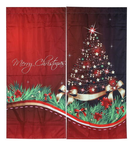 Cortinas Decorativas Impermeables Con Diseño Navideño