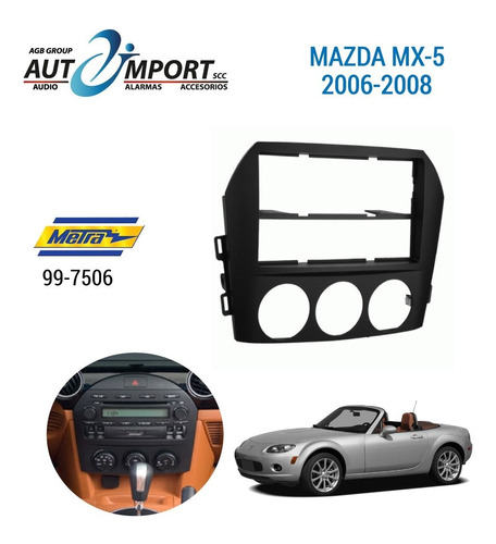 Adaptador De Radio Metra Mazda Mx-5 Miata  2006 Al 2008