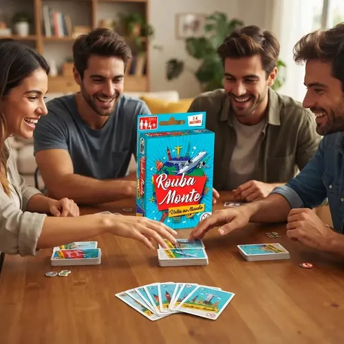 Jogo de Cartas Estratégia Rouba Monte Pais & Filhos 2 a 4 Jogadores