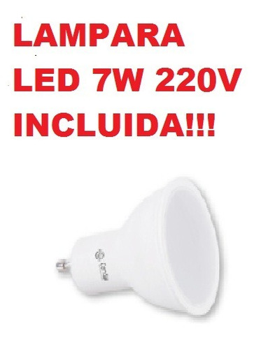Aplique Pared Interior Konus 2 Luces + 2 Focos Led 7w Candil