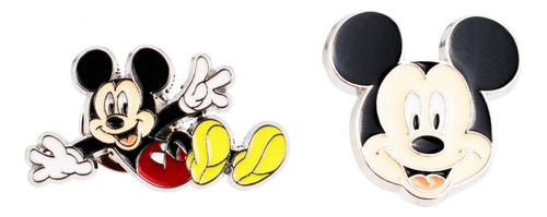 Jogo Com 2 Broches Mickey Ou Minnie - Disney