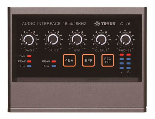 Interface De Áudio Profissonal Teyun Q16 2 Canais - Ac2720